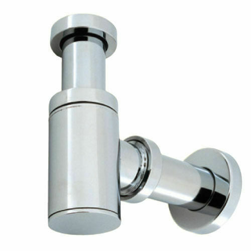 Cylindrical Shallow Bottle Trap Small Chrome