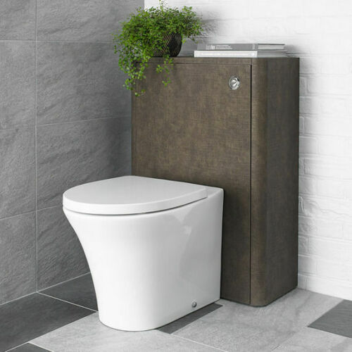 Linen 600 WC Back To Wall Toilet Unit Textured Inc Cistern - Rust