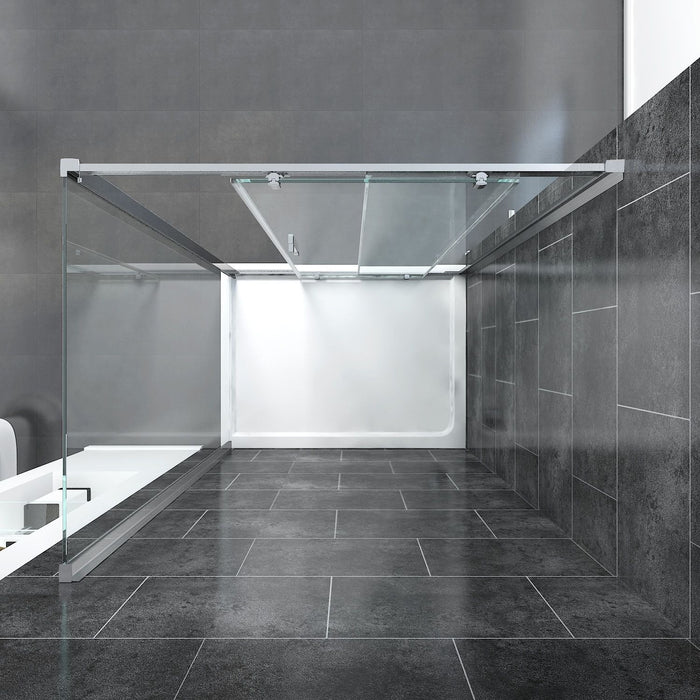 Elle 1400x800mm Sliding Shower Enclosure 8mm Easy Clean Glass Cubicle