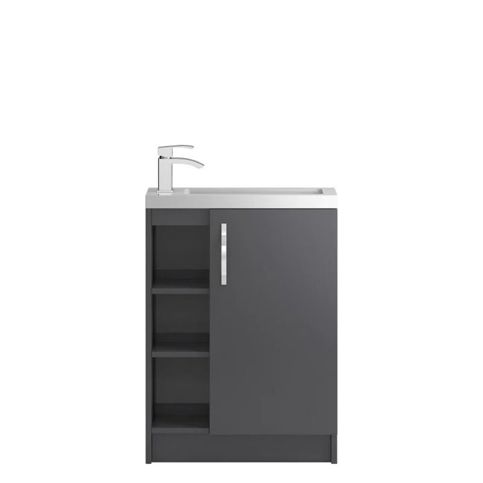 Hudson Reed Apollo Compact Open Shelf Floorstanding 600mm Cabinet - Choose Colour