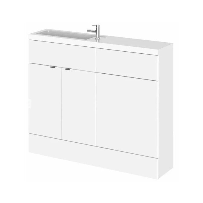 Hudson Reed Fusion Slimline Compact 1100mm Combination Unit with Basin - Choose Colour