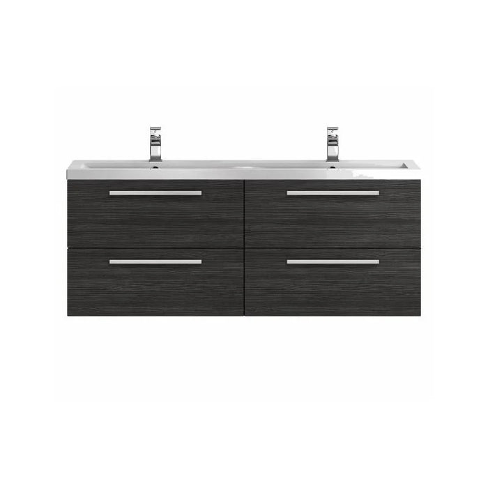 Hudson Reed Quartet Wall Hung 1440mm Double Cabinet & Basin- Choose Colour